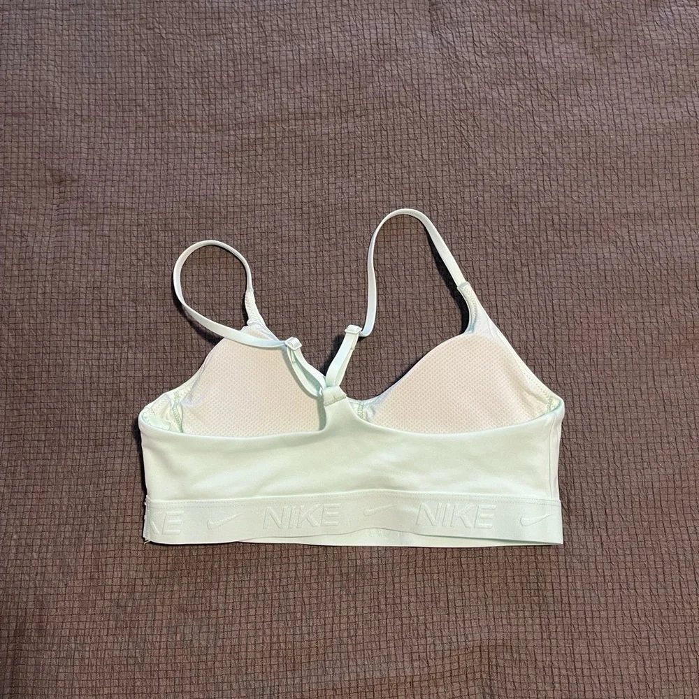 Nike Sports Bras in White and Neon Green - Picture 4 of 10